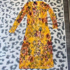 Floral beach coverup